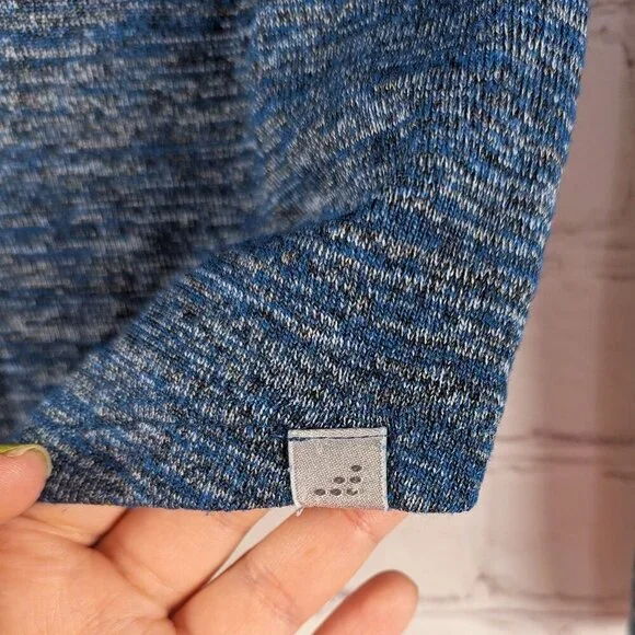 BCG Blue Heather Athleisure Long Sleeve Top S - Picture 3 of 5